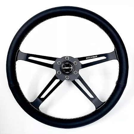 Volante Esportivo Lowv Revestido De Couro