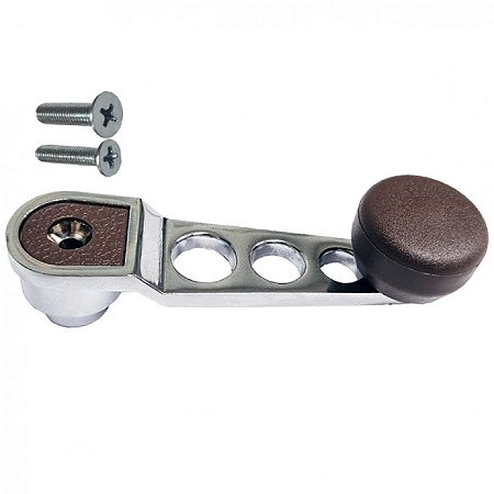 Manivela Reguladora Vidro C/Parafuso - Marrom Fusca