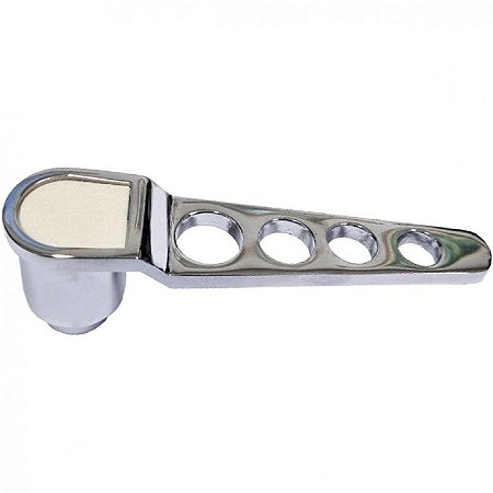 Maçaneta Interna Porta Esportiva Cromada e Marfim Fusca /77