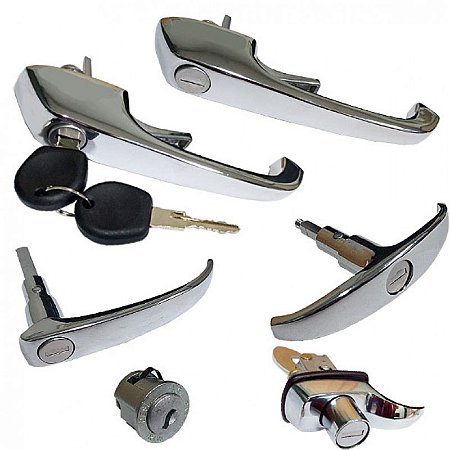 Kit  Maçanetas Porta Ignição Cromado Kombi Clipper 76>80