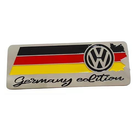 Emblema Plaqueta Decorativa Germany Edition Inox VW