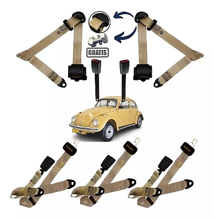 Kit Cinto Segurança Fusca Retratil