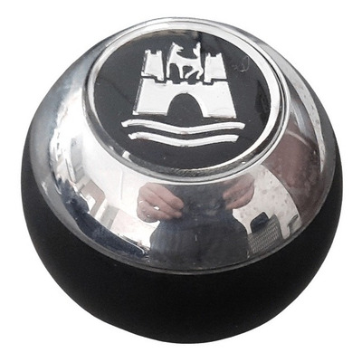 Manopla Preta C/Aro Polido Emblema Wolfsburg