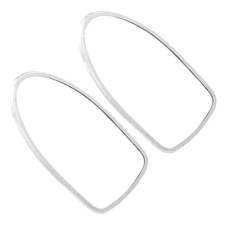 Par Aro Metal Cromado Borracha Lanterna Traseira Fusca 1500