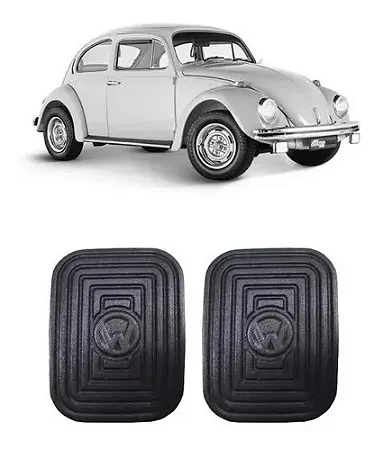Capas Pedal Freio/Embreagem Preta Fusca > 77