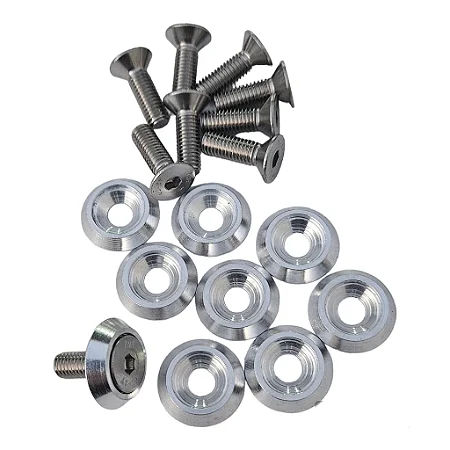 Kit Parafusos Inox com Anilhas Billet Suportes Parachoque 24 pcs