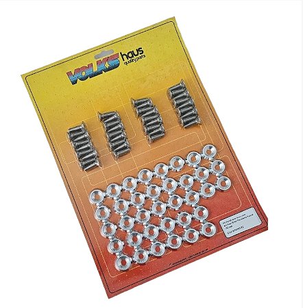 Kit Parafusos Inox C/Anilhas Billet Para-lama Fusca -72 pcs