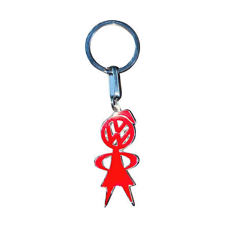 Chaveiro Mascote VW Fusca Menina Vermelho