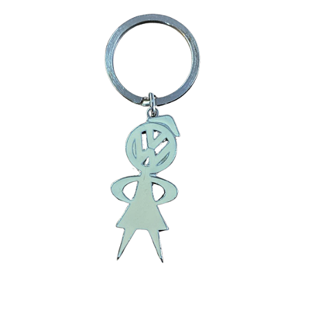 Chaveiro Mascote VW Fusca Menina Bege