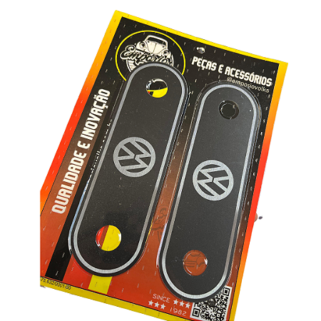 Espelho Inox Preto Volkswagen Fusca > 77