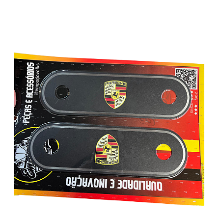 Espelho Inox Preto Porsche Fusca > 77