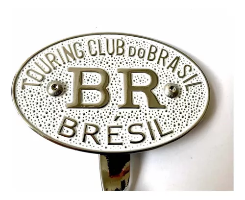 Placa Br Decorativa Branca C/ Suporte Fusca