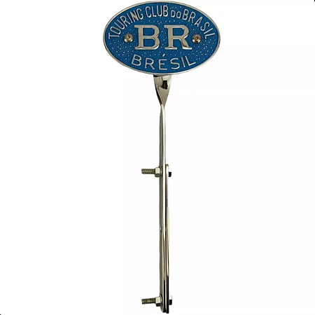 Placa Br Decorativa Azul C/ Suporte Fusca