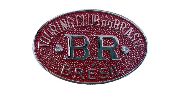 Placa Br Decorativa Vermelha S/Suporte Fusca