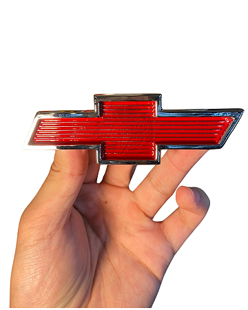 Emblema Gravata Média Dianteira Opala 73/76 Vermelha