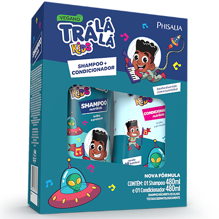 Kit Shampoo (480 ml) e Condicionador Nutrikids (480 ml) Trá lá lá