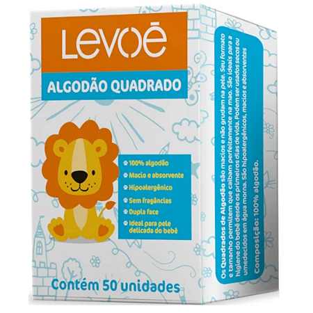 Algodão Quadrado Baby Levoe