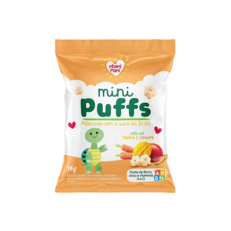 Mini Puffs Manga e Cenoura - Nhami Mami