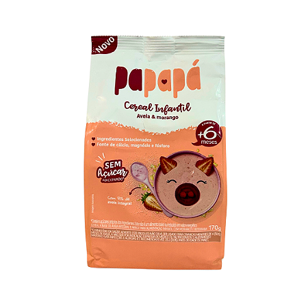 Cereal Infantil Papapa Aveia e Morango 170g