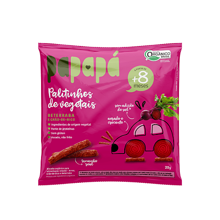 Palitinhos de Vegetais Beterraba e Grão de Bico