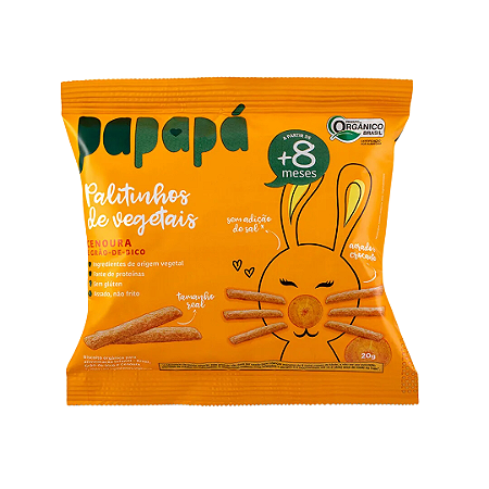 Palitinhos de Vegetais Cenoura e Grão de Bico