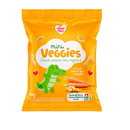 Mini Veggies Grão de Bico e Cenoura - Nhami Mami