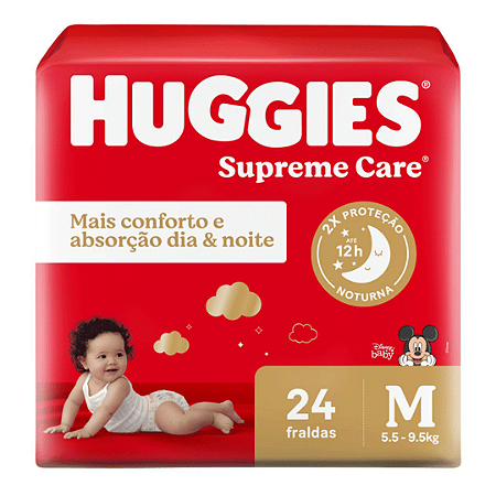 Fralda Huggies Disney Supreme Care Tam M c/ 24 unid