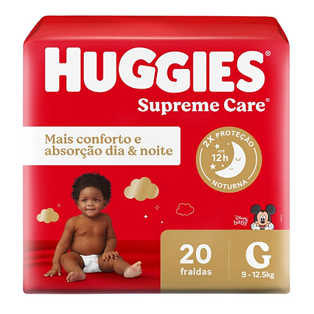 Fralda Huggies Disney Supreme Care Jumbo Tam G c/ 20 unid