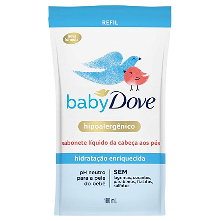 Refil Sabonete Líquido Dove Baby Hidratação - 180ml