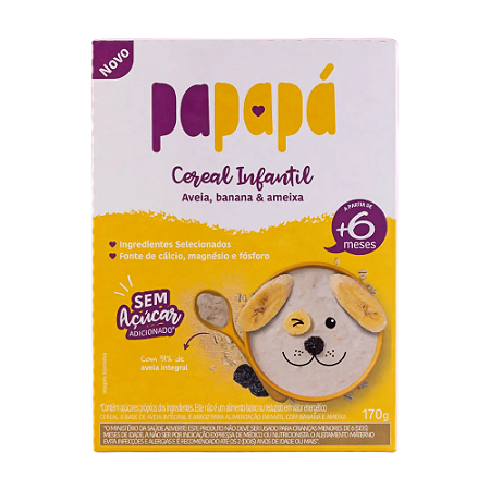 Cereal Infantil Papapa Aveia, Banana e Ameixa - 170g