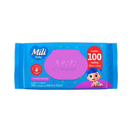 Lenço Umedecido Mili Baby c/ 100 unidades