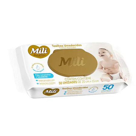 Lenço Umedecido Mili Love Caree c/ 50 unidades
