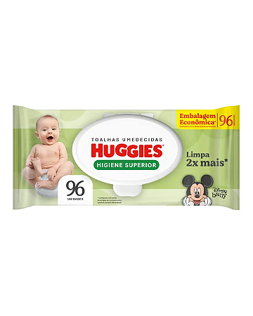 Lenço Umedecido Disney Higiene Superior c/ 96 unid - Huggies