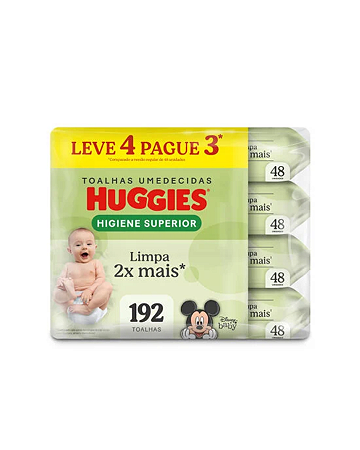 Lenço Umedecido Disney Higiene Superior Leve 4 Pague 3 - Huggies