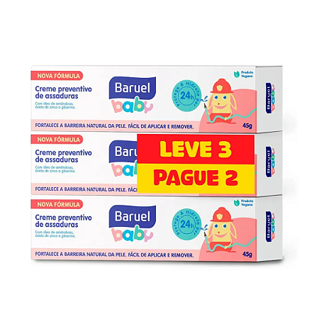 Creme de Assadura Leve 3 Pague 2 - Baruel Baby