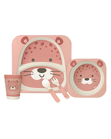 Kit Refeição Infantil Bambu Oncinha - Buba