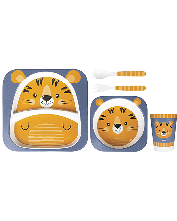 Kit Refeição Infantil Bambu Tigrinho - Buba