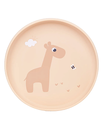 Pratinho em silicone com ventosa Cloudy Girafa- Buba
