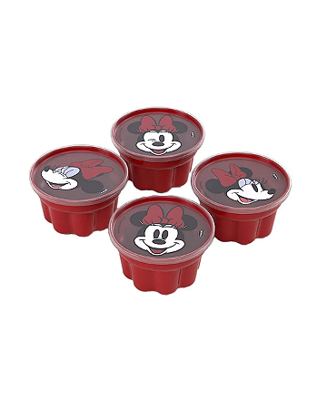 Kit Forma de Gelatina Infantil Minnie c/ 4 unidades - Plasútil