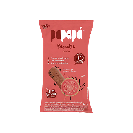 Biscoito Papapá Biscotti Goiaba 60g