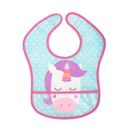 Babador Impermeável com bolso Animal Fun Unicórnio - Buba