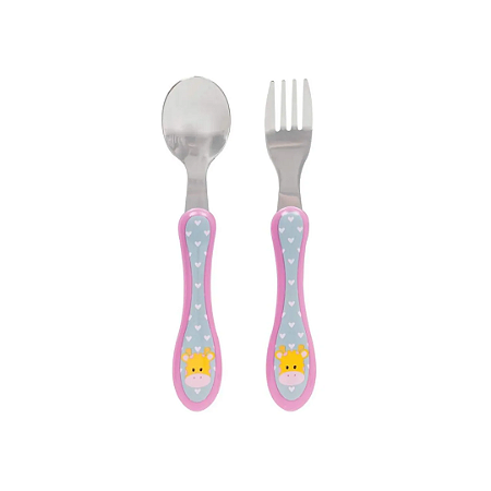 Kit Talheres Animal Fun Girafinha - Buba