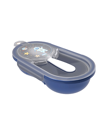 Pote Papinha com colher Astronauta  240ml- Plasútil