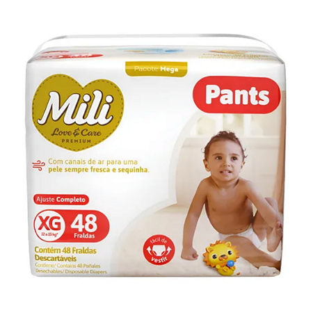 Fralda Mili Love Care Pants c/ 48 unidades - Tam XG