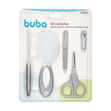 Kit Cuidados com 5 peças Cinza- Buba