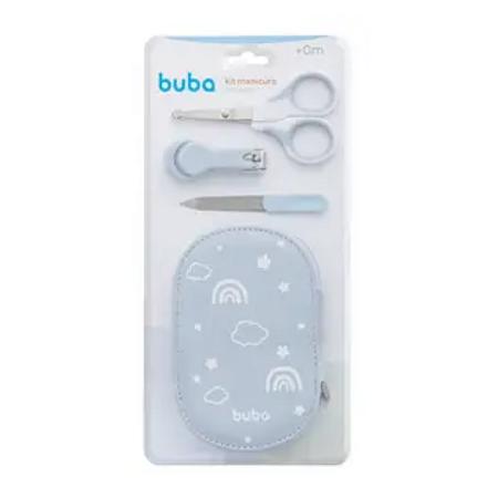Kit Manicure com 3 peças e Estojo Azul - Buba