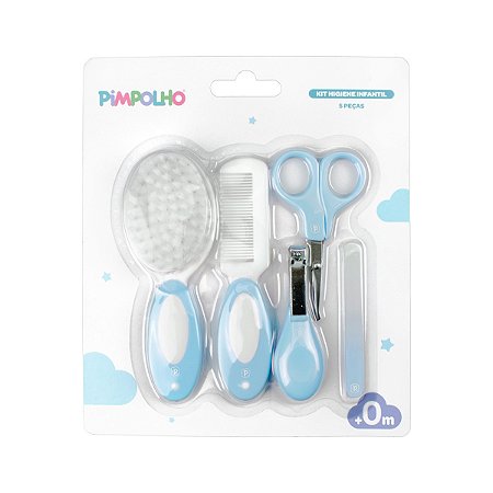Kit Cuidados com 5 peças Azul- Pimpolho