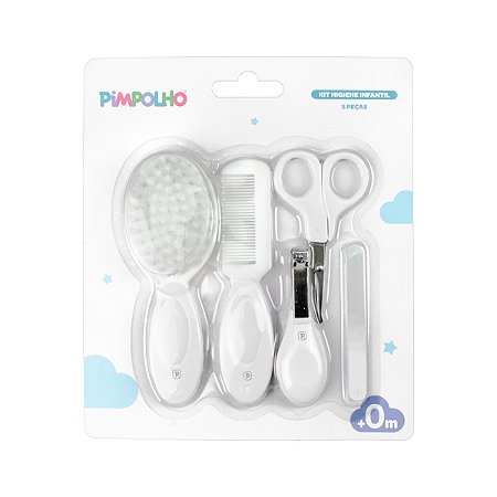 Kit Cuidados com 5 peças Branco- Pimpolho