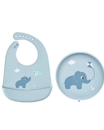 Kit Cloudy Buba Pratinho + Babador Elefante