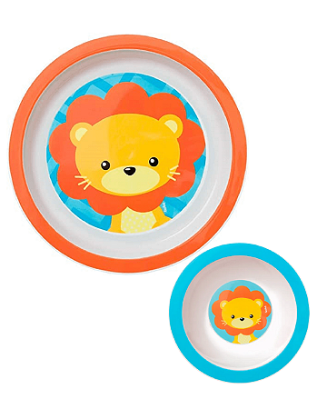 Kit Introdução Alimentar Buba Pratinho + Bowl Leão